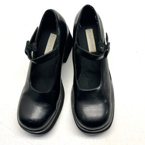 Mainframe Women's sz 9.5 Black Mary Jane Platform foam Chunky Heel